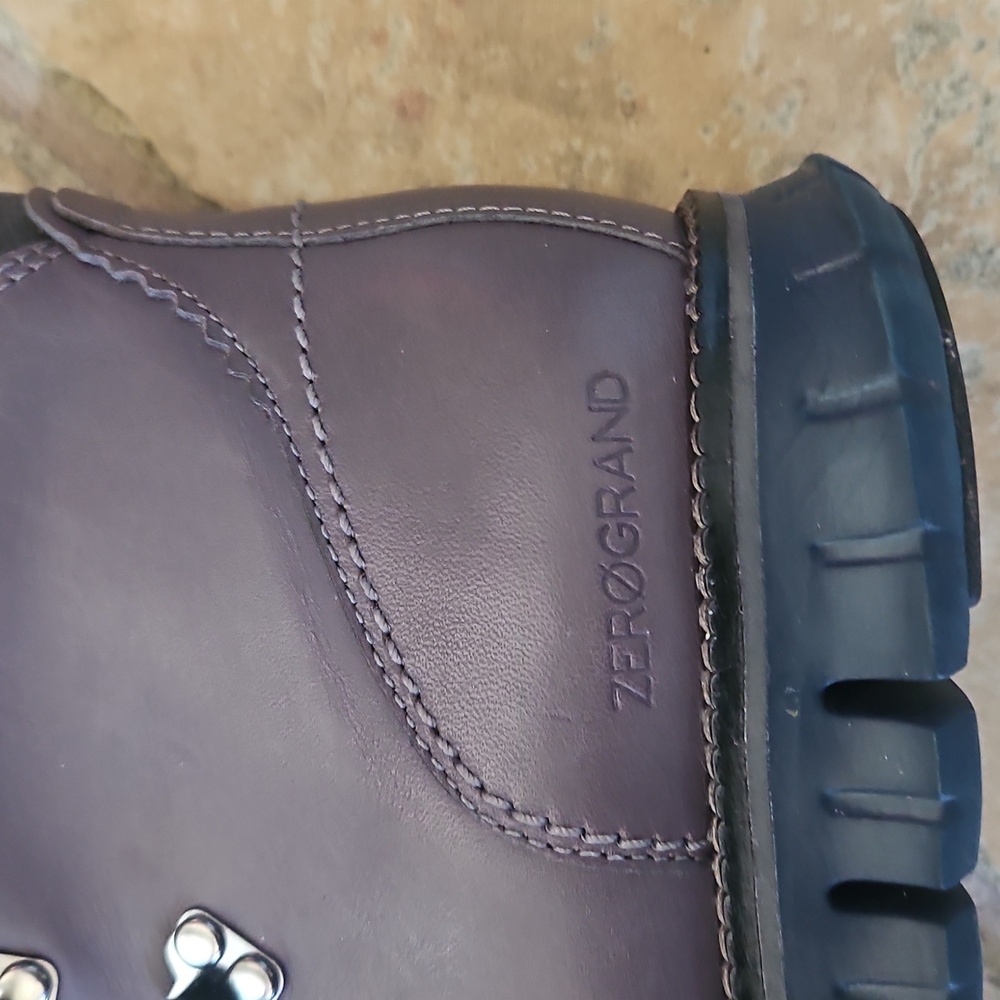 Cole Haan Men's ZeroGrand Waterproof Gray Leather Boots Size 9 - Picture 7 of 12